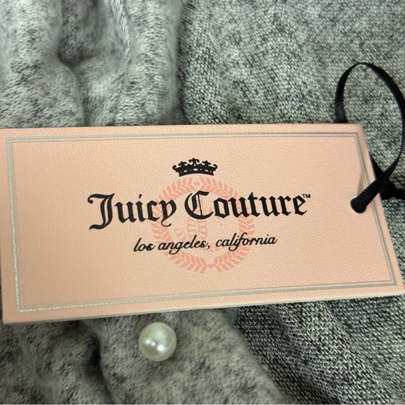 NWT Juicy Couture Pearl Embellished Grey Sweater | Size Small - Picture 7 of 9
